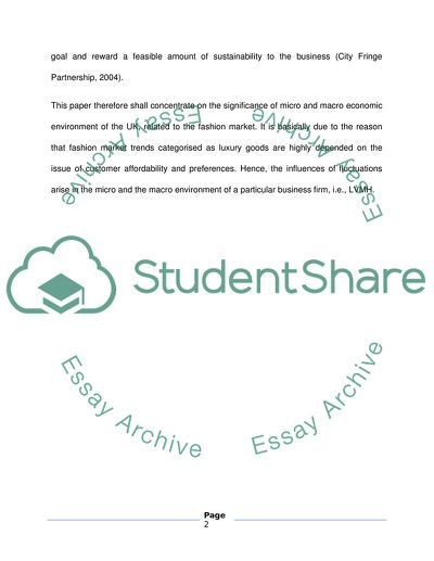 Individual Report on Fashion and Leather Goods