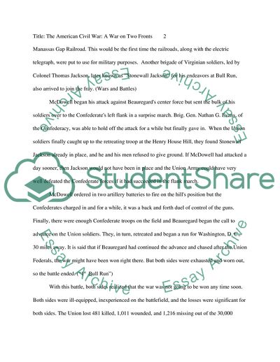 The American Civil War: A War on Two Fronts