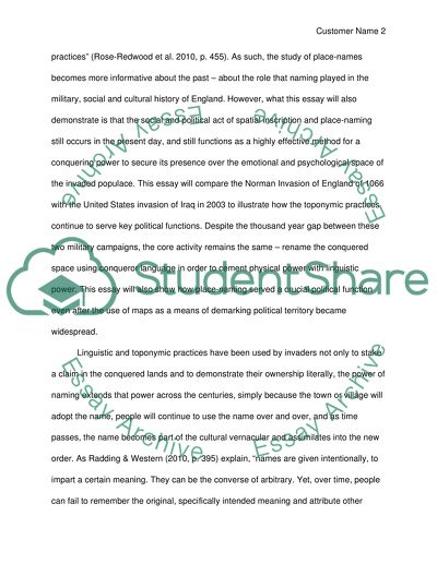 High School Entrance Essay Examples Placenames Linguistics How To Write An Essay In High School also Buy An Essay Paper Placenames Linguistics Essay Example Topics And Well Written Science Technology Essay