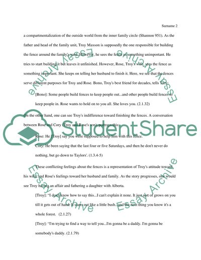 Fences essay