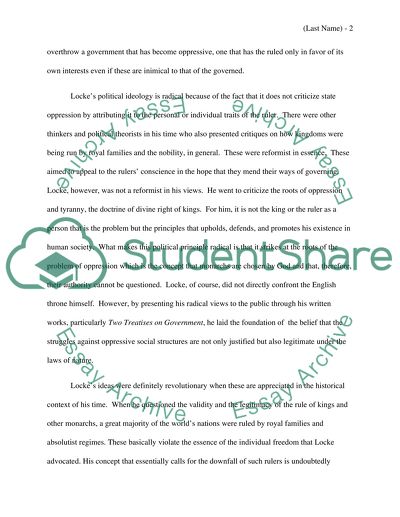 John Locke and His Influence on the American Revolution