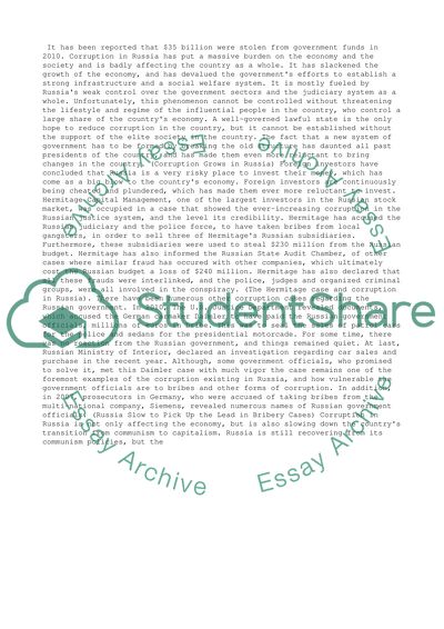 Corruption in Russia