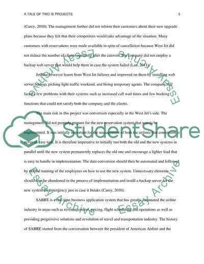 JetBlue and WestJet: A Tale of Two IS Projects