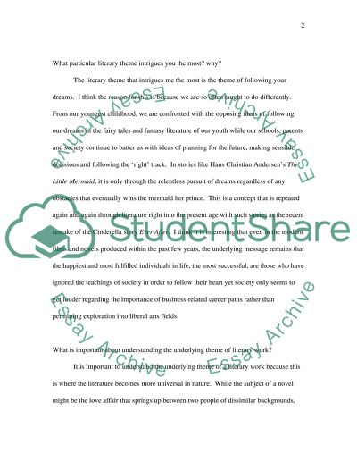 Literature Questions