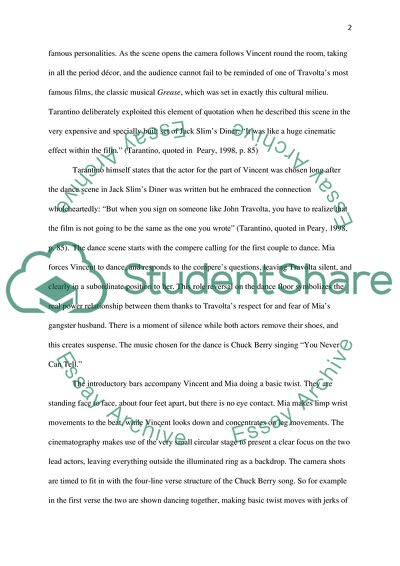 Music and Movement in Pulp Fiction