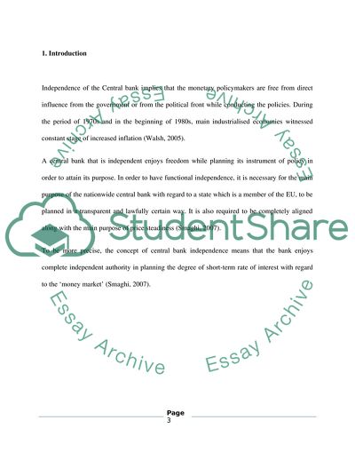 Central bank independence and the conduct of monetary policy