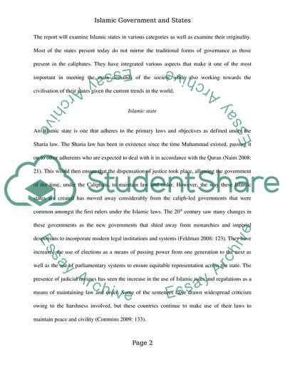 Islamic Government and States