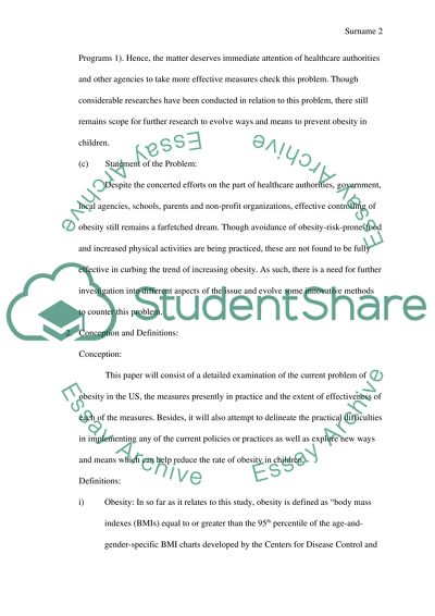 Obesity of Children in US