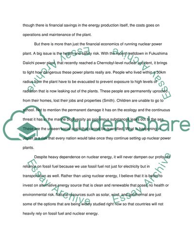Can fossil fuel energy placed by nuclear energy