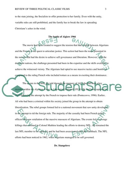 Review of three political classic film