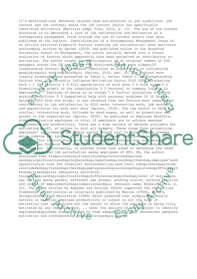 Identification of a Contemporary Management Issue