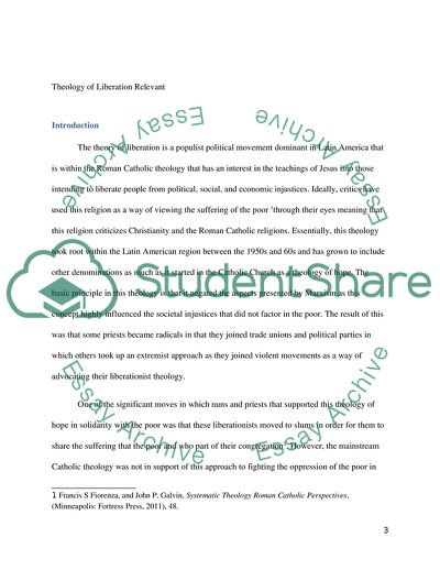 Theology of Liberation Relevant