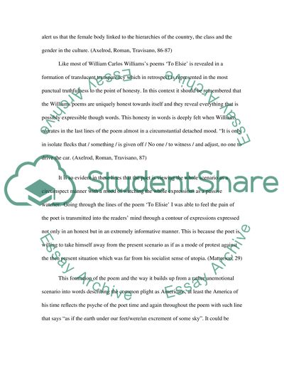 Poem To Elsie William Carlos Williams