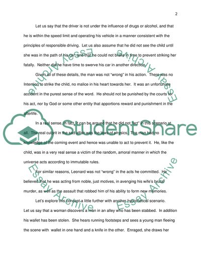 In the afterlife, will Leonard deserve punishment for the muders he committed in the flim The Momentum