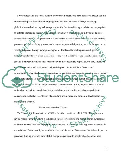 Functionalism and Social Conflict Theories