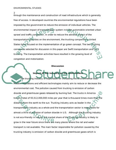 The Impact of Transportation on the Environment