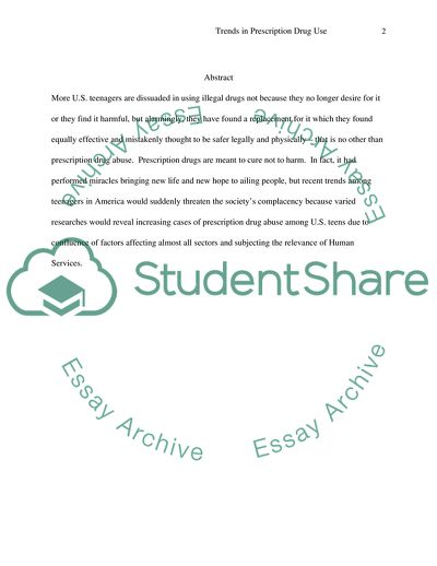 Trends in Prescription Drug Use among the US Teens