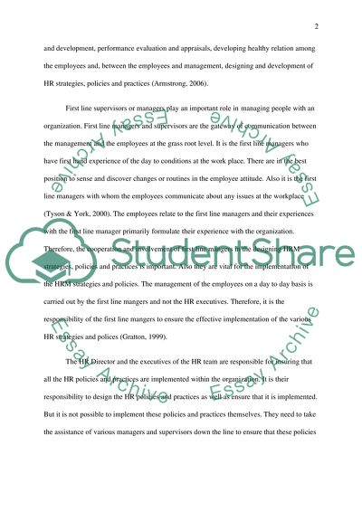 Managing People and the Competitive Advantage