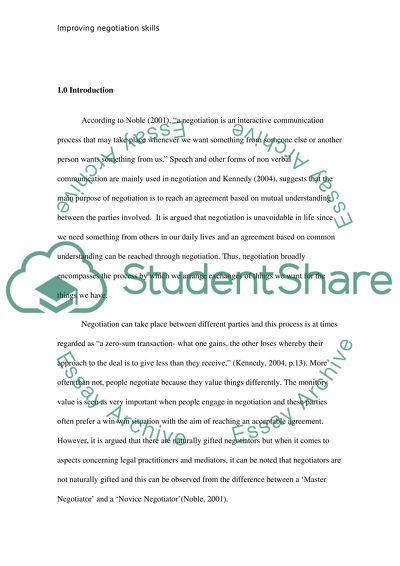 Negotiating Skills and Strategies