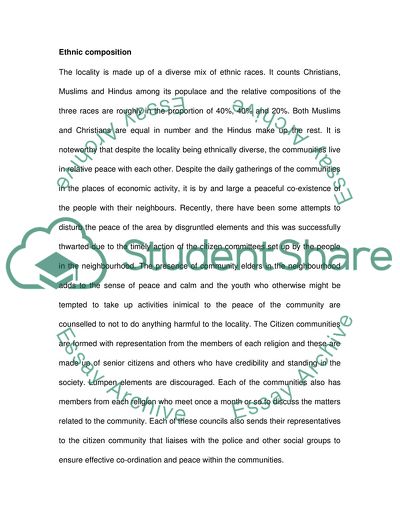 Profile of A Place of Work or Community