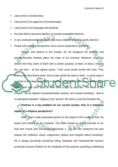 Christian Ideas that Influence the Way People See Reality