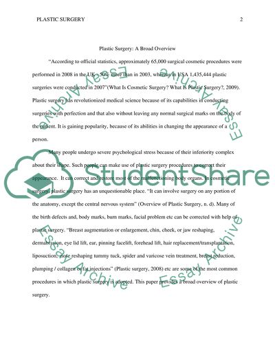 Types of Plastic Surgery