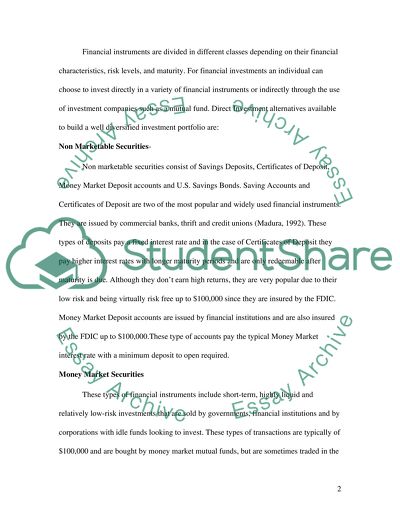 Portfolio Analysis and Investment Management