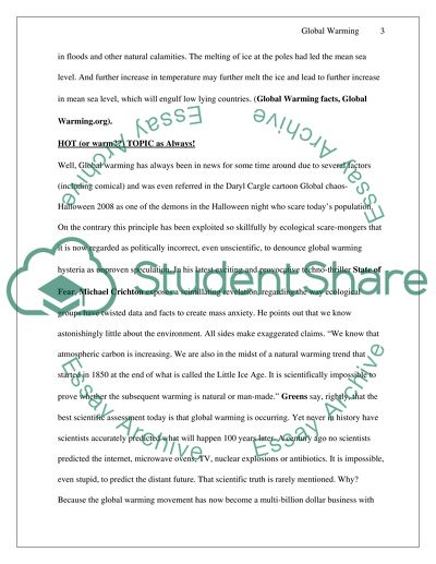 global warming greenhouse effect essay