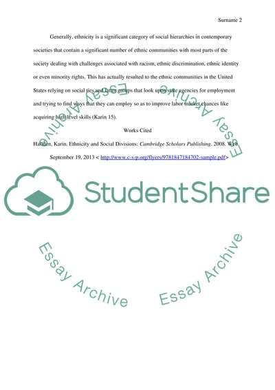 Ethnicity and Social Divisions