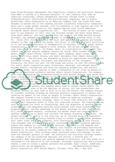 Strategic Management in the Hospitality Industry