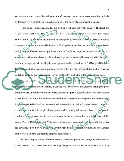 Can Poverty Be Ended in Africa