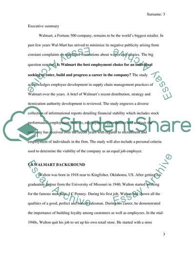 Analytical Decisions at Walmart Stores