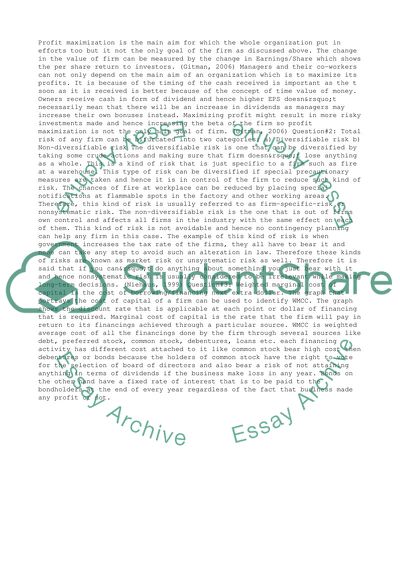 The General Principles of Financial Management