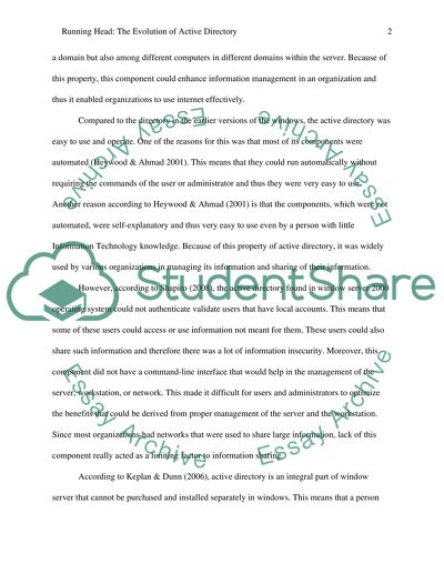 The Evolution of Active Directory