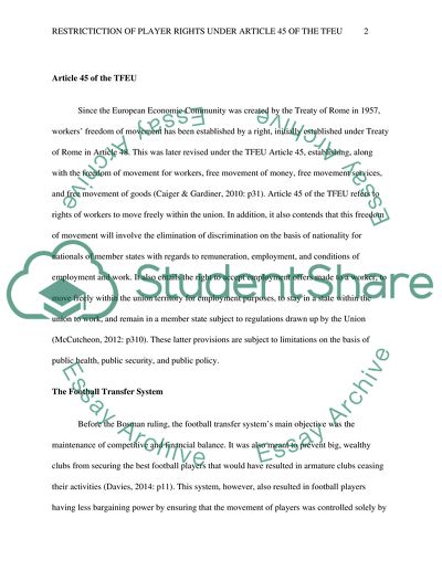 Article 45 of the TFEU