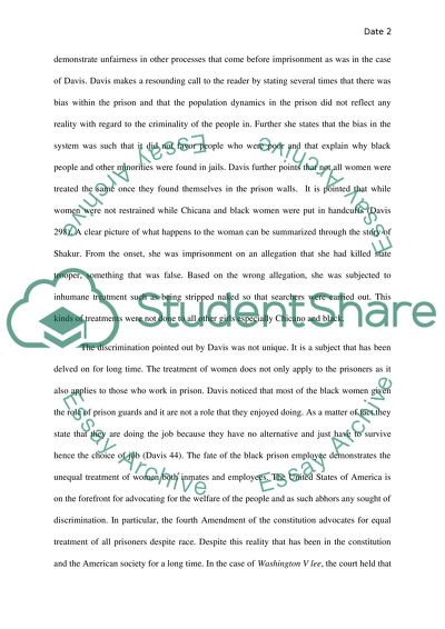 Women are not treated fairly in prison