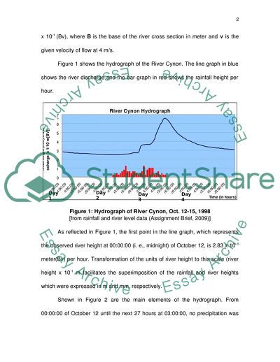 A Hydrograph of River Cynon and Design of an Open Channel
