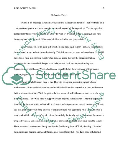 Reflections on Oncology Nursing