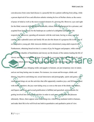 What Is the Well-Lived Life