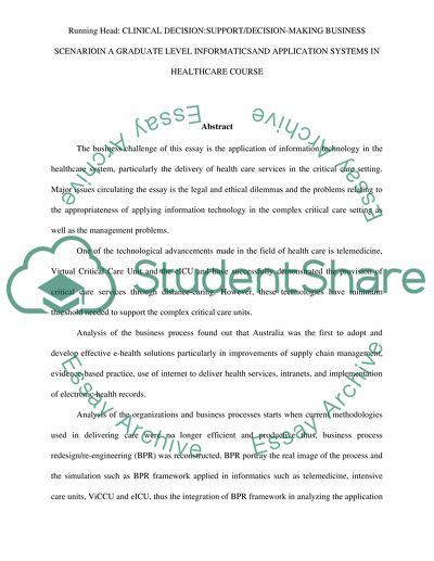 Decision-Making Systems Business Scenario