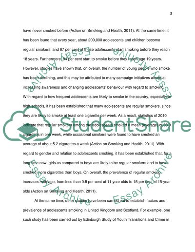 Explanation of Smoking among Adolescents and the Influence of Psychosocial Factors