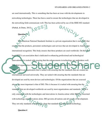 Assignment 1: Standards Research