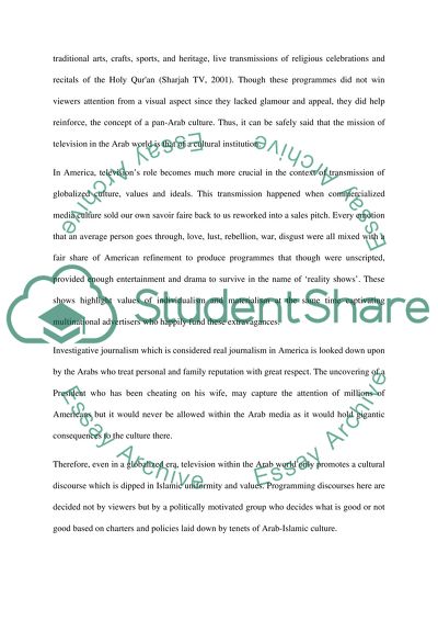 Media and its influences on Culture