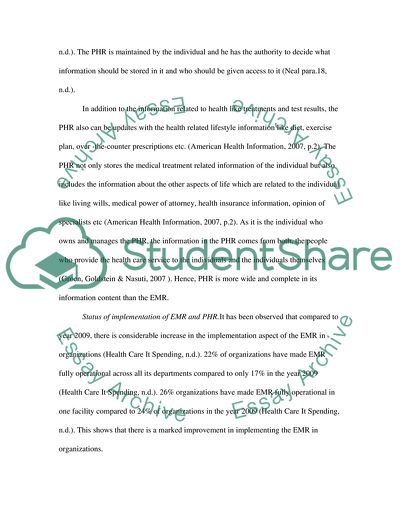 Definition of Electronic Medical Record