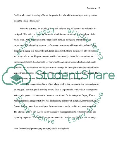 The Goal by Eli Goldrat