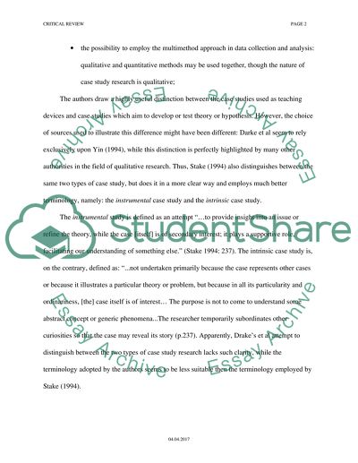 Critical View on Articles about Research Methods