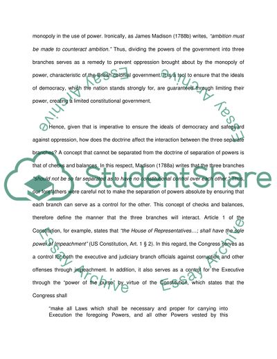 United States Government: A Balancing Act