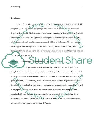 Leitmotif Principle in Opera and Film