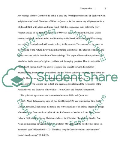 Comparison of Quranic and Biblical Depictions of Noah