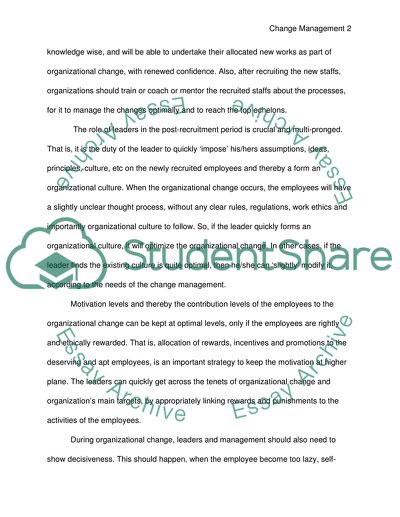 Change Management - a Few Steps to Achieve Rapid Results